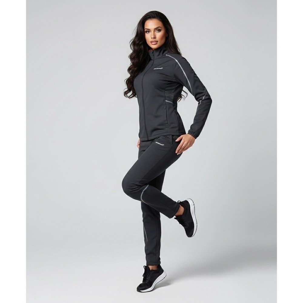 Mclaren Womens Full Zip Charcoal Orange Softshell Racer Drive Jacket US Medium
